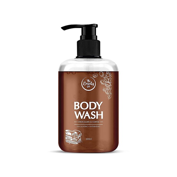 The Beauty Co. Chocolate Coffee Body Wash (250ml) | Made In India | Coffee Robusta Seed Extract, Cocoa Extract, Aloe Vera, and Glycerine