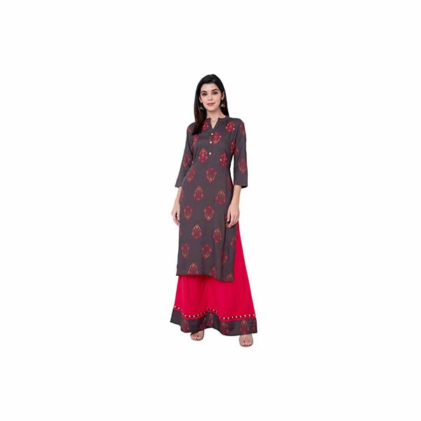 fashion Beautiful Woman Printed Kurta With Palazzo Sets