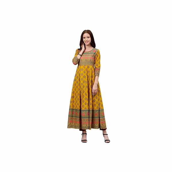 Women's Cotton Buta Print Anarkali Kurta