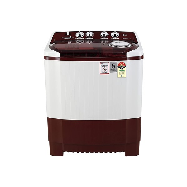 LG 7.5 Kg 5 Star Semi-Automatic Top Loading Washing Machine (P7515SRAZ, Burgundy, Roller Jet Pulsator), Large sf099