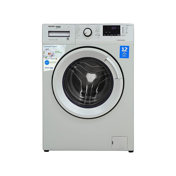 Voltas Beko 7 Kg Inverter Fully-Automatic  Loading Washing Machine, Inbuilt Heater, 26 Stain Remover (WFL70S, Silver)