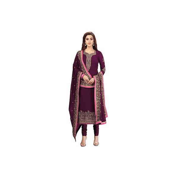 Women's Georgette heavy Embroidery Salwar Suit dress material Unstitched