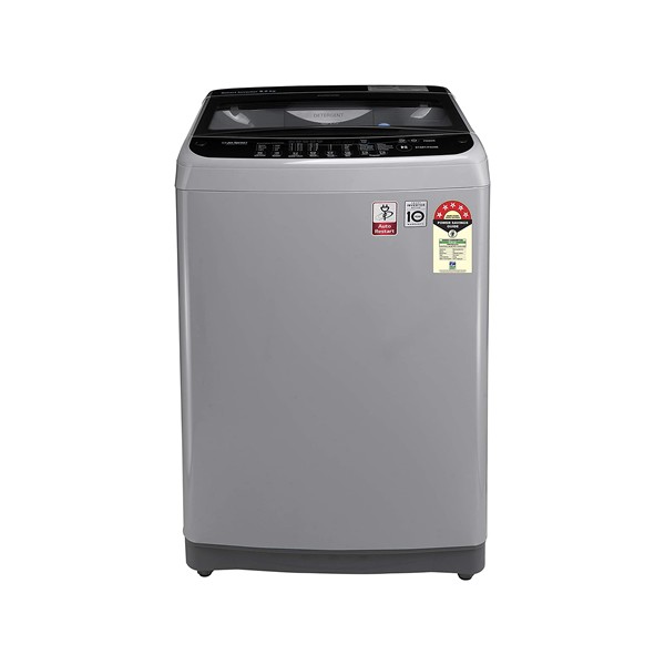LG 9.0 Kg 5 Star Smart Inverter Fully-Automatic Top Loading Washing Machine (T90SJSF1Z, Middle Free Silver, Jet Spray+)
