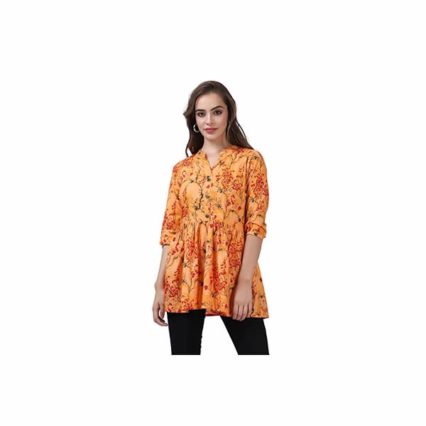 Women/Girls Rayon Printed Top