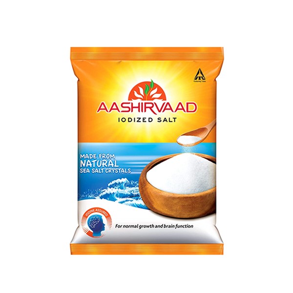 Aashirvaad Salt - Iodised, 1kg Bag