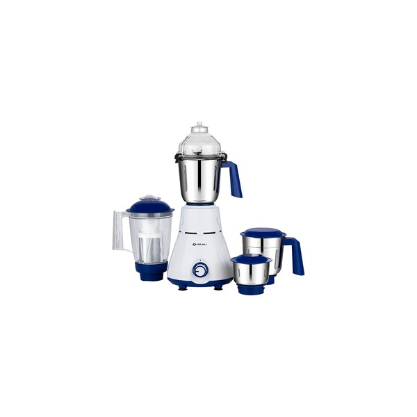 Bajaj Rex 750W Mixer Grinder with Nutri Pro Feature, 4 Jars, White