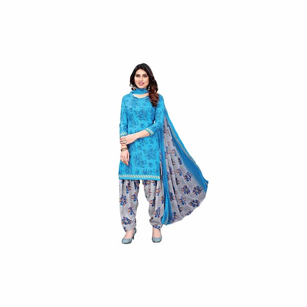 Women's French Crepe Printed Unstiched Dress Material