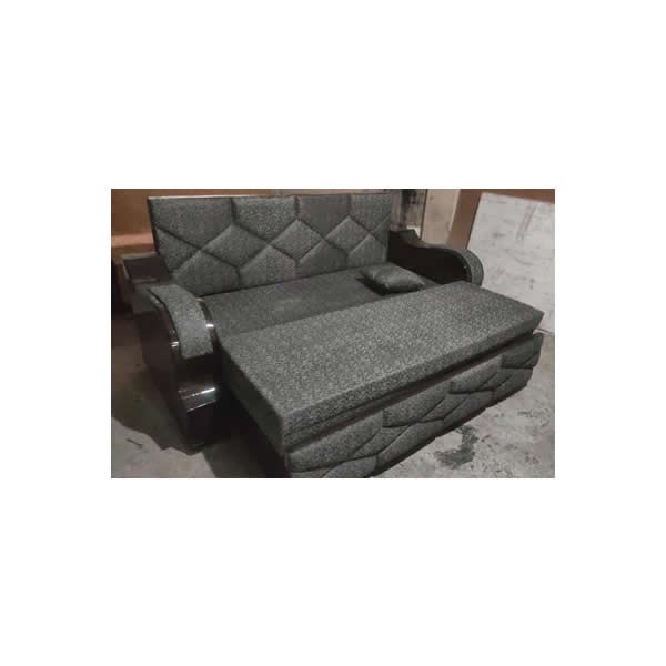 Gray 3 seater Wooden Sofa Bed, For Home